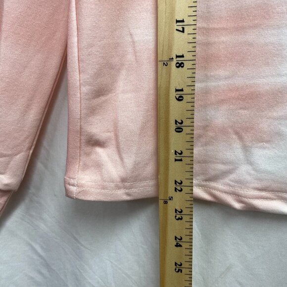 Minipeach Tie Dye Hoodie T-Shirt Women Small V-neck Long Sleeve Top - Picture 8 of 16